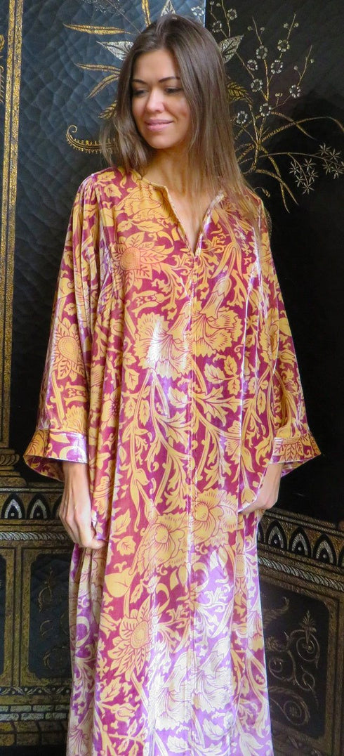 Tuttabankem Verona Full Length Silk Velvet Kaftan - Kaftans | Tuttabankem